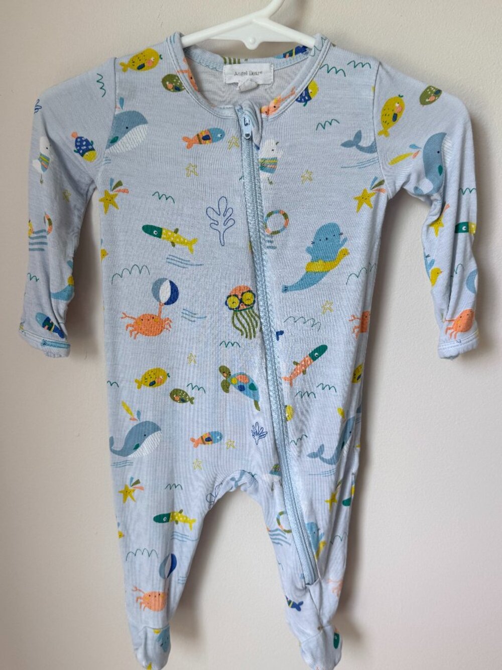 Angel Dear In The Ocean 2-Way Zipper Footie